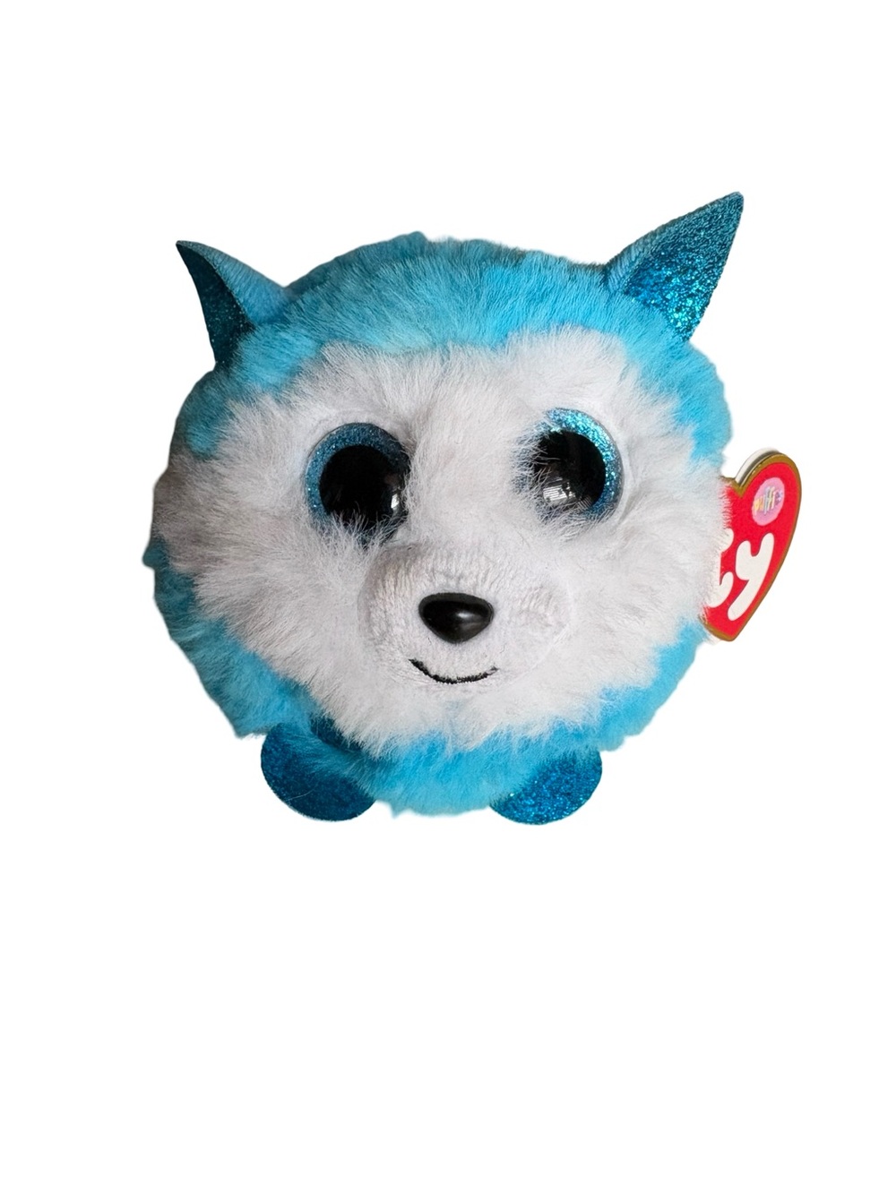 TY Puffies Collection Prince the Blue Husky Plush 3" round plush NEW with tag